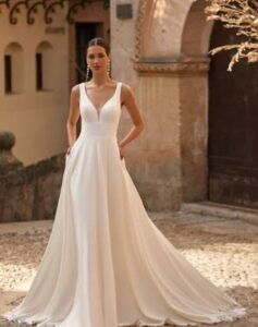  Crepe dress wedding